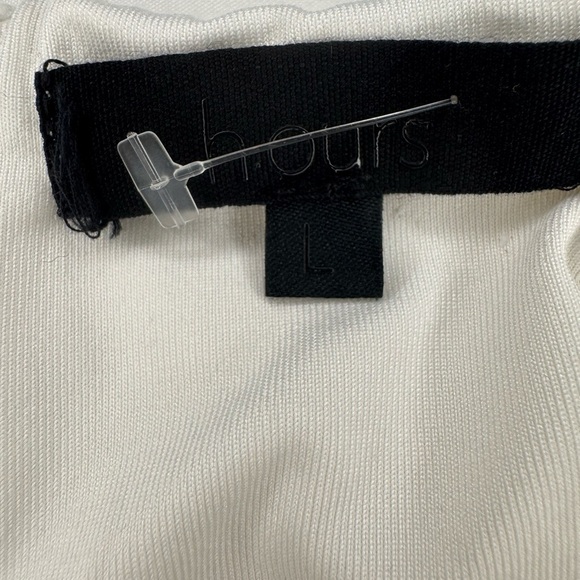 H:OURS Ivory Ralph Bodycon Dress sz Large Cream Cocktail Womens. A19 - Picture 13 of 14